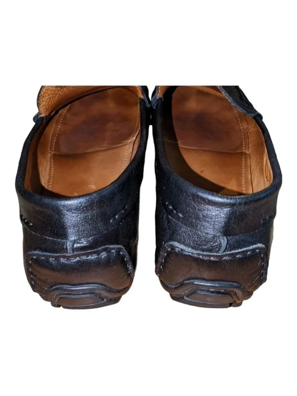 Cardiff Black Handmade Portuguese leather driving shoes Size 12.5 Comfort Luxe